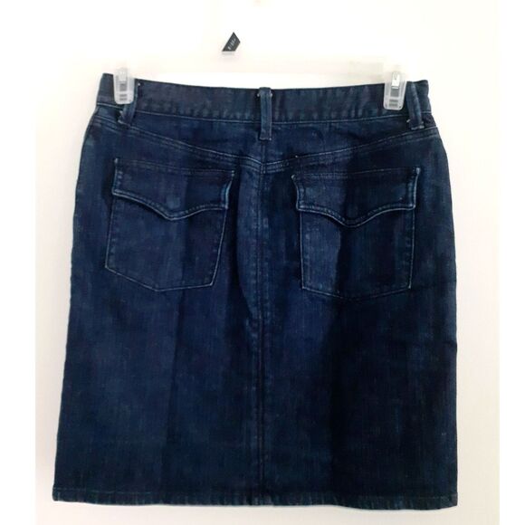 New York & Company Womens Dark Blue Denim Mini Skirts W29 18"Length Size 4 - Picture 6 of 9